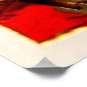 Kerstman met rendier poster (Hoek)