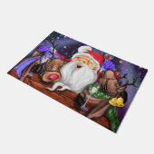 Kerstman met rendieren Grappige Kerstmis Deurmat (Schuin)