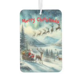 Kerstman met rendieren luchtverfrisser