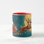Kerstman met rendieren mok (Midden)