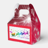 Kerstman met rendierenkast bedankdoosjes (Achterkant)