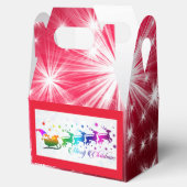 Kerstman met rendierenkast bedankdoosjes (Geopend)