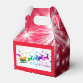 Kerstman met rendierenkast bedankdoosjes (Voorkant Zijde)