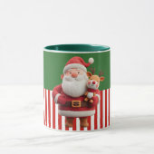 Kerstman met rendierenspeelgoed mok (Midden)