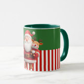Kerstman met rendierenspeelgoed mok (Voorkant rechts)