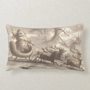  kerstman met rendierensyndel kussen