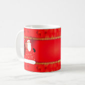 Kerstman met rendierkerstFeestdagen Koffiemok (Voorkant links)
