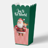 Kerstman met rendierspeeltje bedankdoosjes (Voorkant)