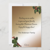  kerstman met rendierster feestdagenkaart (Achterkant)