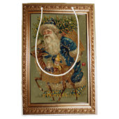  kerstman met rendierster medium cadeauzakje (Voorkant)