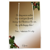  kerstman met rendierster medium cadeauzakje (Achterkant)