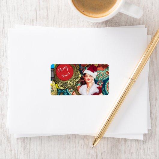 kerstman met Retro Etiket (Insitu)