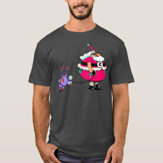 kerstman met retro t-shirt
