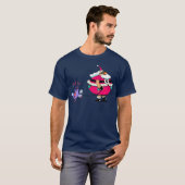 kerstman met retro t-shirt (Voorkant volledig)