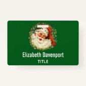  kerstman met ringzegen badge (Achterkant)