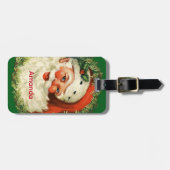 kerstman met ringzegen bagagelabel (Voorkant horizontaal)