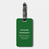  kerstman met ringzegen bagagelabel (Achterkant verticaal)