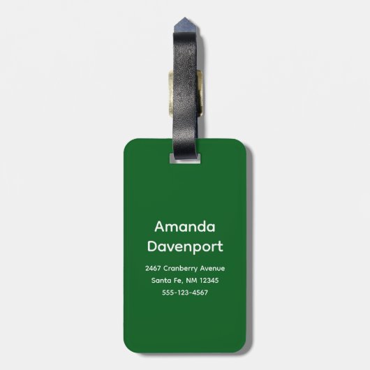 kerstman met ringzegen bagagelabel (Achterkant verticaal)