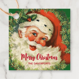 kerstman met ringzegen bedankjes labels