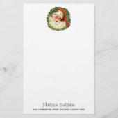 kerstman met ringzegen briefpapier (Voorkant)