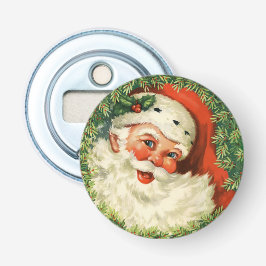 kerstman met ringzegen button flesopener