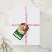 kerstman met ringzegen cadeaulabel (Met Touw)
