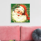 kerstman met ringzegen canvas afdruk (Insitu (Woonkamer))