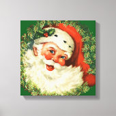  kerstman met ringzegen canvas afdruk (Voorkant)