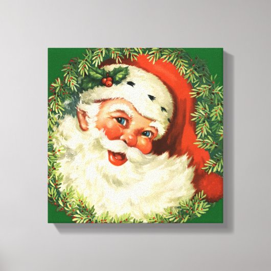 kerstman met ringzegen canvas afdruk (Voorkant)