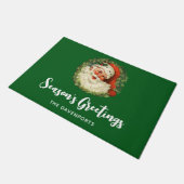  kerstman met ringzegen deurmat (Schuin)