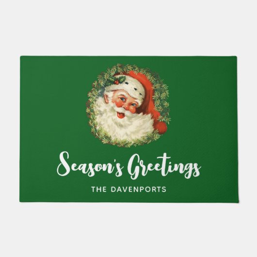  kerstman met ringzegen deurmat (Voorkant)