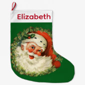  kerstman met ringzegen grote kerstsok (Voorkant)