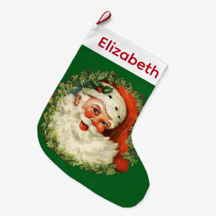 kerstman met ringzegen grote kerstsok