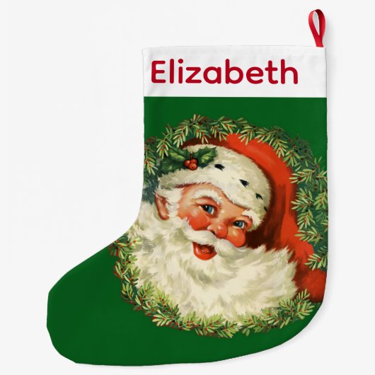  kerstman met ringzegen grote kerstsok (Achterkant)