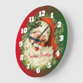  kerstman met ringzegen grote klok (Hoek)