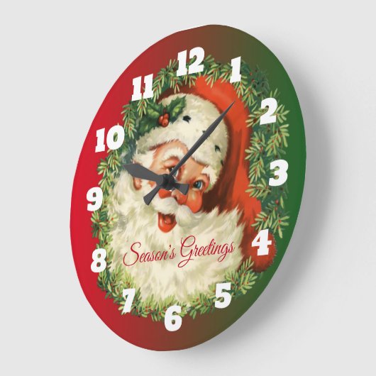  kerstman met ringzegen grote klok (Hoek)