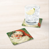 kerstman met ringzegen kartonnen onderzetters (Insitu)