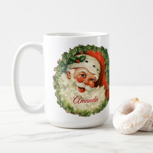  kerstman met ringzegen koffiemok (Met donut)