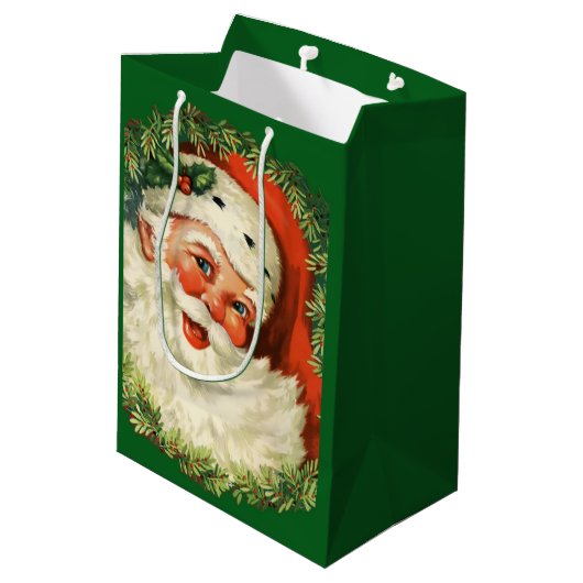 kerstman met ringzegen medium cadeauzakje (Achterkant Gekanteld)