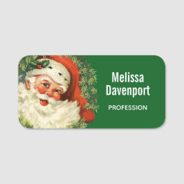 kerstman met ringzegen naamplaatje