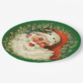 kerstman met ringzegen papieren bordje (Gekanteld)