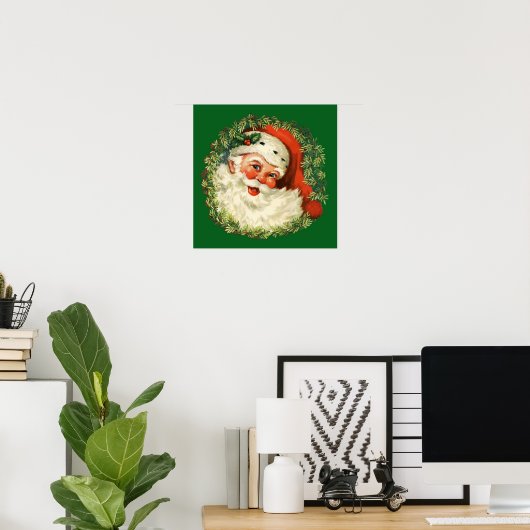  kerstman met ringzegen poster (Thuiskantoor)