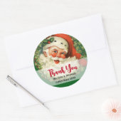  kerstman met ringzegen ronde sticker (Envelop)