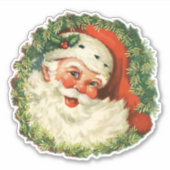 kerstman met ringzegen sticker (Voorkant)