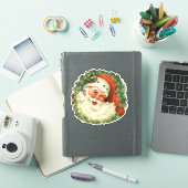 kerstman met ringzegen sticker (iPad Cover)