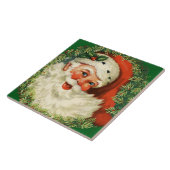  kerstman met ringzegen tegeltje (Zijkant)