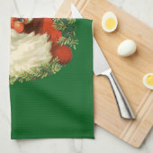 kerstman met ringzegen theedoek (Quarter Fold)