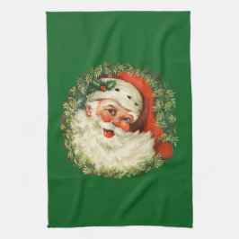 kerstman met ringzegen theedoek