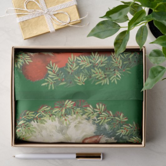 kerstman met ringzegen tissuepapier (Geschenk)