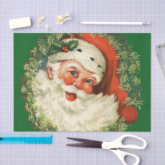  kerstman met ringzegen tissuepapier (Craft)